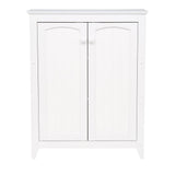 28-1/2 in. W x 36 in. H x 12-1/2 in. D Wood Bathroom Linen Storage Floor Cabinet in White - Super Arbor