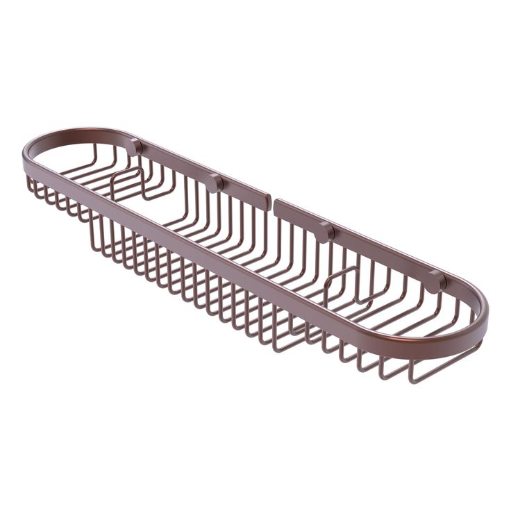 Allied Brass Oval Combination Shower Basket in Antique Bronze