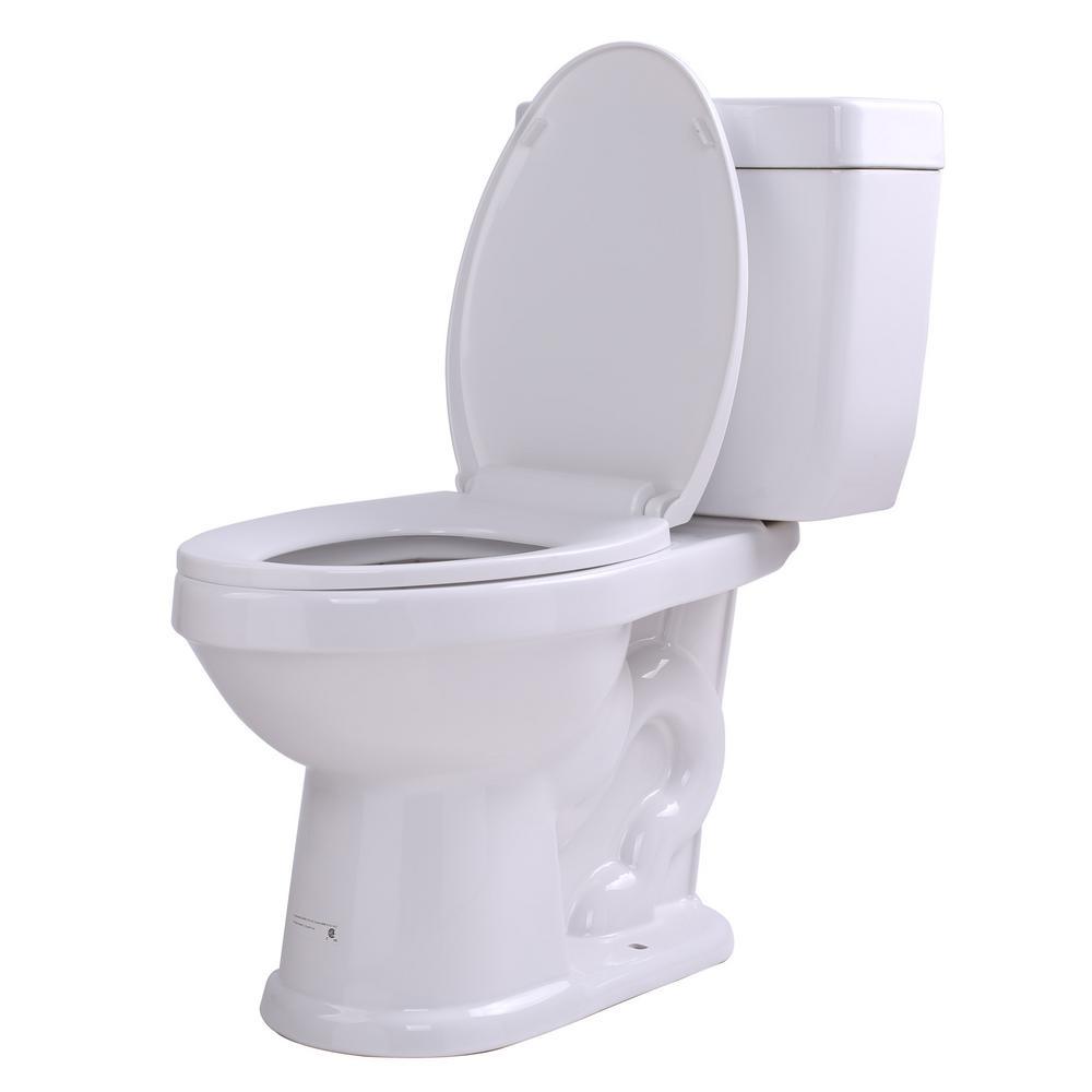 Talos 2-Piece 1.6 GPF Single Flush Elongated Toilet in White - Super Arbor