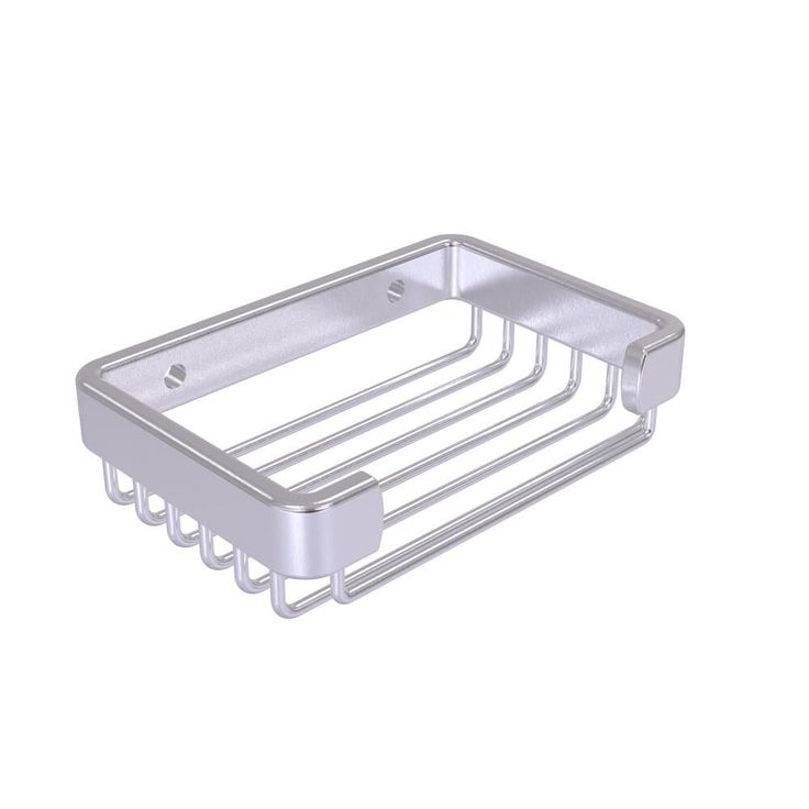 Allied Brass 3.1-in H Screw Mount Solid Brass Satin Chrome Hanging Shower Caddy