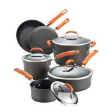 Classic Brights 14-Piece Aluminum Nonstick Cookware Set in Cranberry Red Gradient