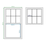 RELIABILT 150 Series New Construction 31-1/2-in x 35-1/2-in x 3-1/4-in Jamb White Vinyl Dual-pane Single Hung Window Half Screen Included