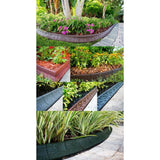 4 ft. Brown Rubber Curb Landscape Edging (4-Pack) - Super Arbor