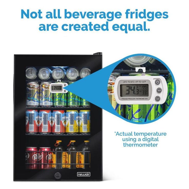 NewAir 90-Can Capacity (2.2-cu ft) Residential Black Built-In/Freestanding Beverage Center