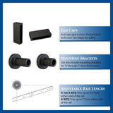 5 ft. Black Solid Steel Mini Sliding Rolling Barn Door Hardware Kit for Single Furniture Wood Doors - Super Arbor