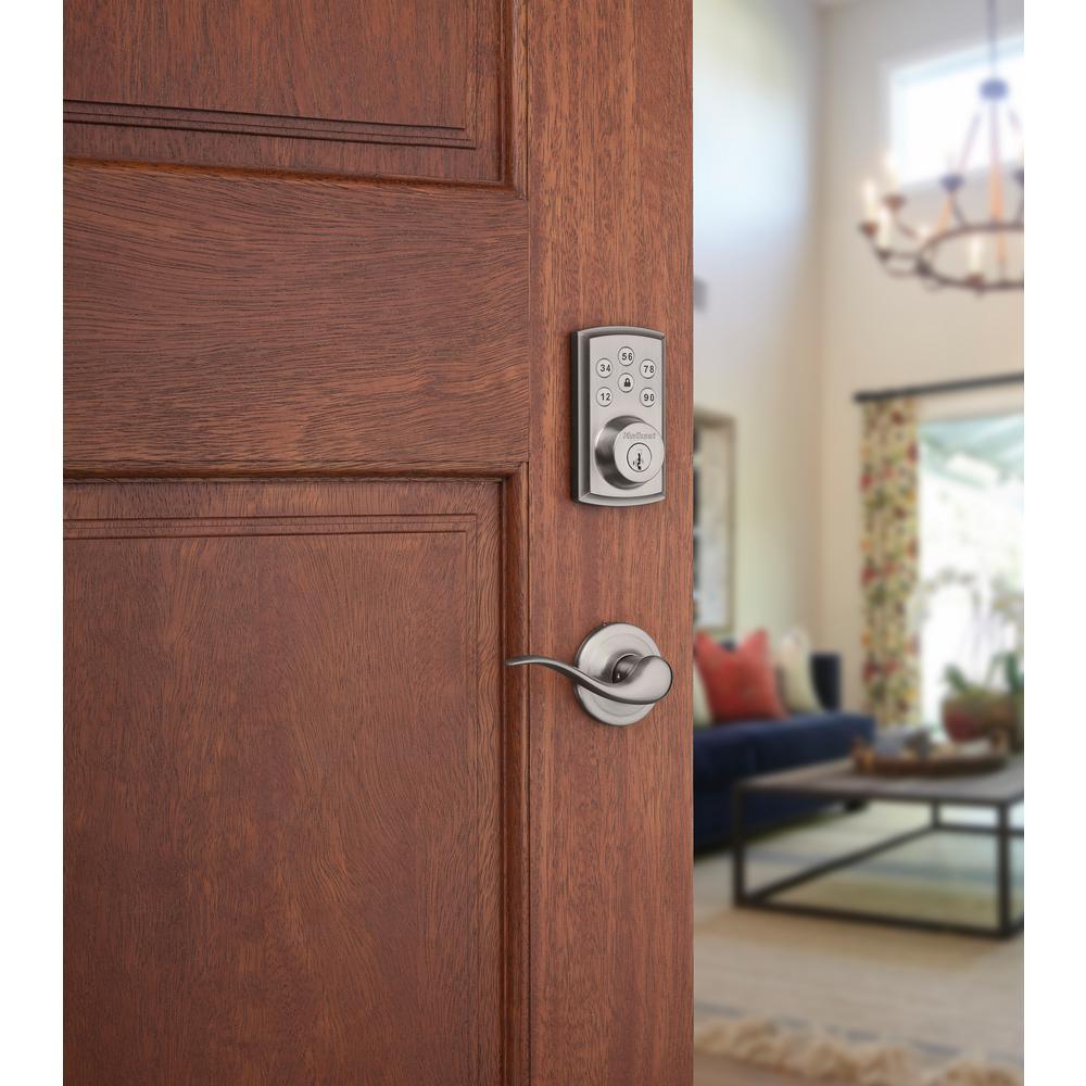 Z-Wave SmartCode 888 Satin Nickel Single Cylinder Electronic Deadbolt Featuring SmartKey Security - Super Arbor