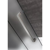 Moselle 56 in. to 60 in. x 60 in. Completely Frameless Sliding Tub Door with Frosted Glass in Stainless Steel - Super Arbor