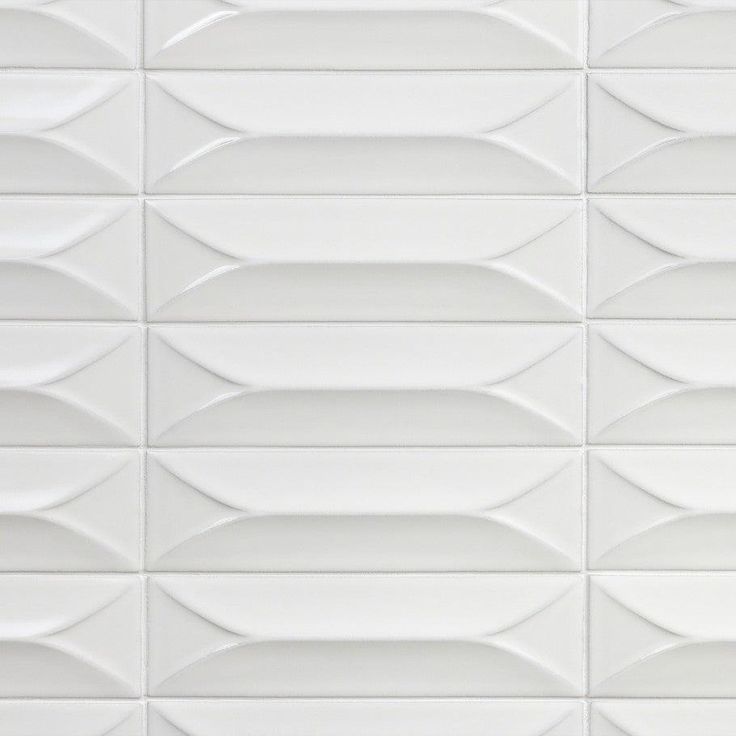 Bond Tile Roma 3D White 3 in. x 9 in. Polished Ceramic Subway Tile (40 Pieces 6.02 Sq. Ft. / Box)