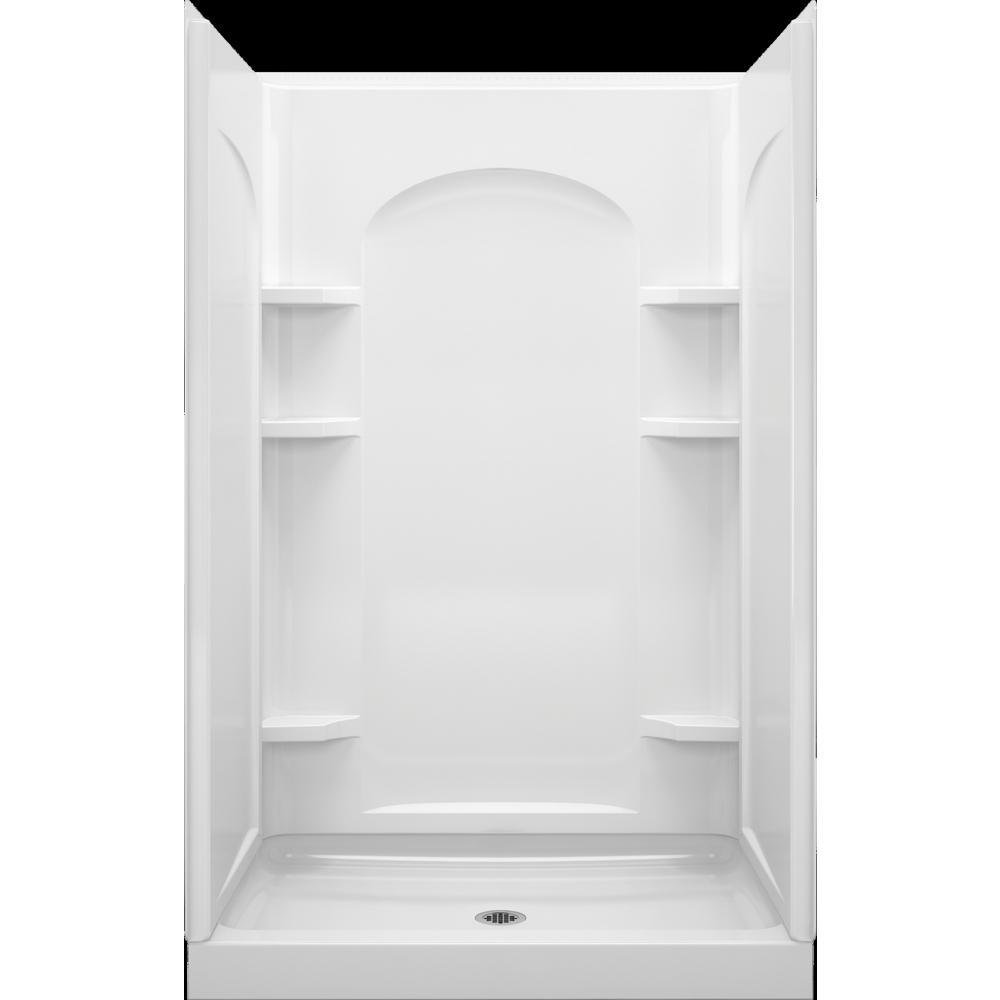 Ensemble 48 in. x 34 in. Single Threshold Shower Floor in White - Super Arbor