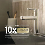 Moen Eva 18-in Brushed Nickel Wall Mount (ADA Compliant) Grab Bar