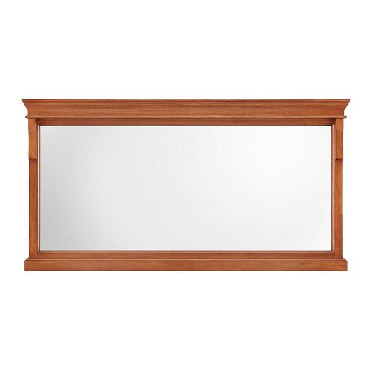 60 in. W x 31 in. H Framed Rectangular  Bathroom Vanity Mirror in Warm Cinammon
