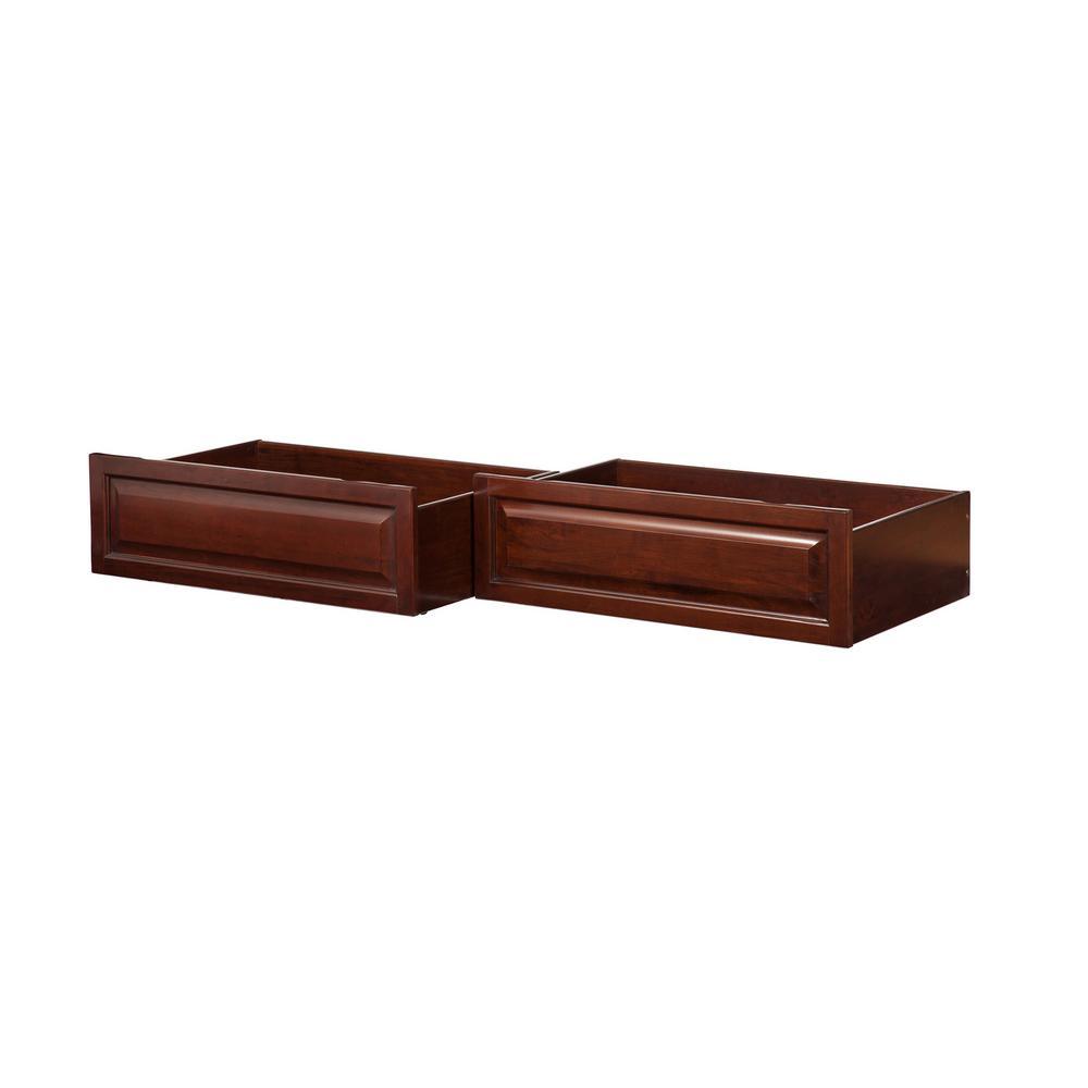 Raised Panel Walnut Drawer Twin-Full Bed - Super Arbor