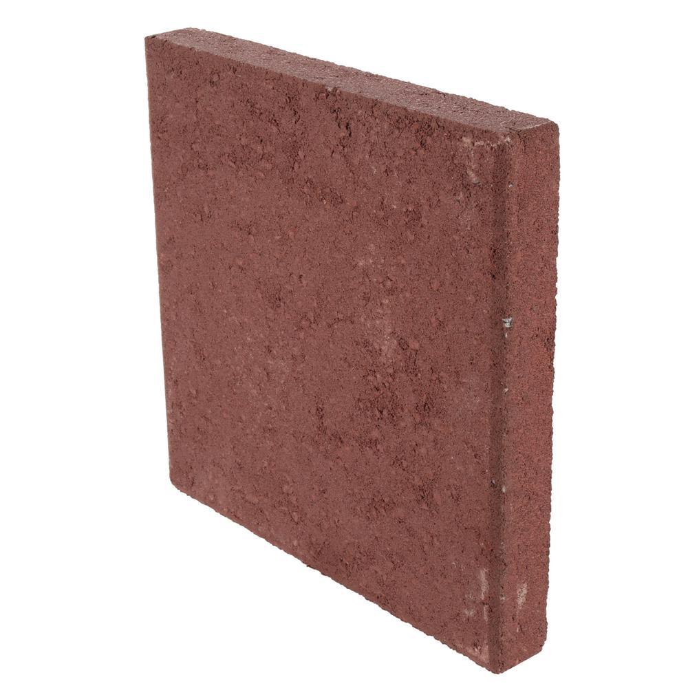 12 in. x 12 in. x 1.5 in. River Red Square Concrete Step Stone - Super Arbor