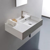 Nameeks Teorema Wall Mounted Bathroom Sink in White