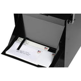 Oasis Jr. Elite Black Post-Mount Locking Mailbox - Super Arbor