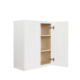 Bremen Ready to Assemble 24 x 30 x 12 in. Wall Cabinets with 2 Doors and 2 Adjustable Shelves