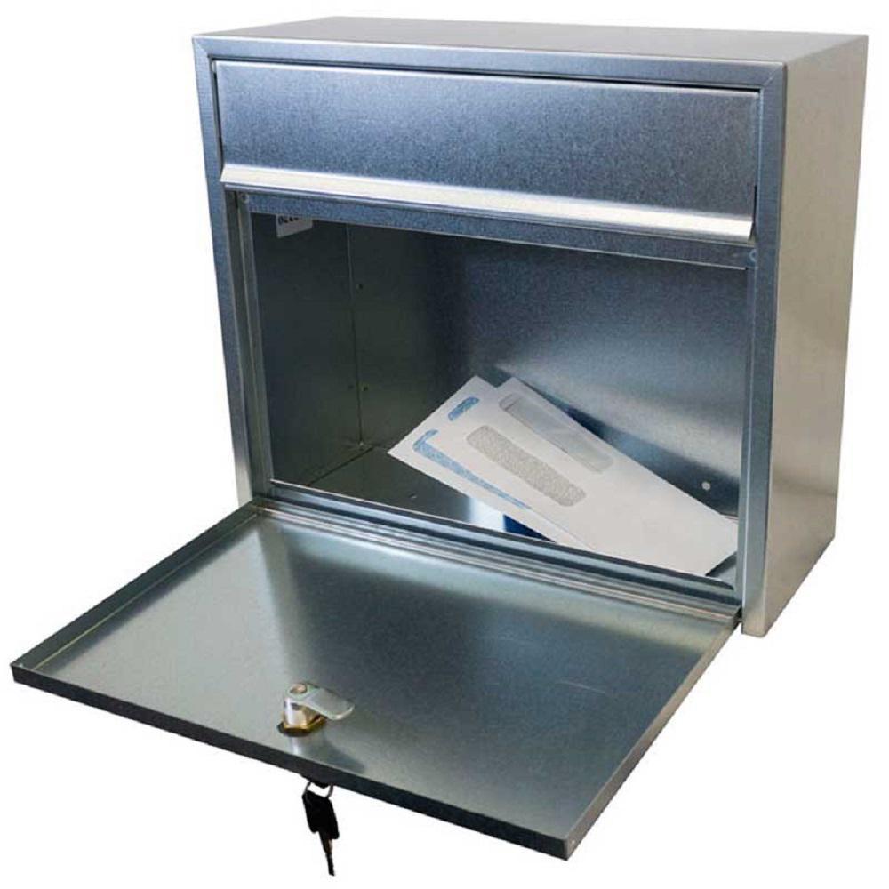 Allux LT150 Galvanized Wall Mount Locking Mailbox - Super Arbor