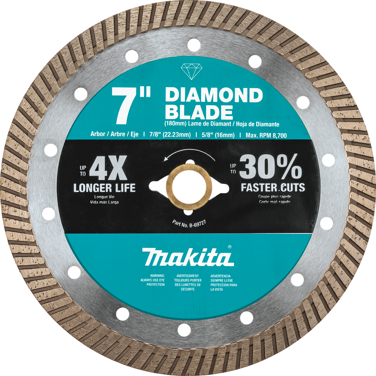 Makita 7 in. Turbo Rim Diamond Blade for General Purpose