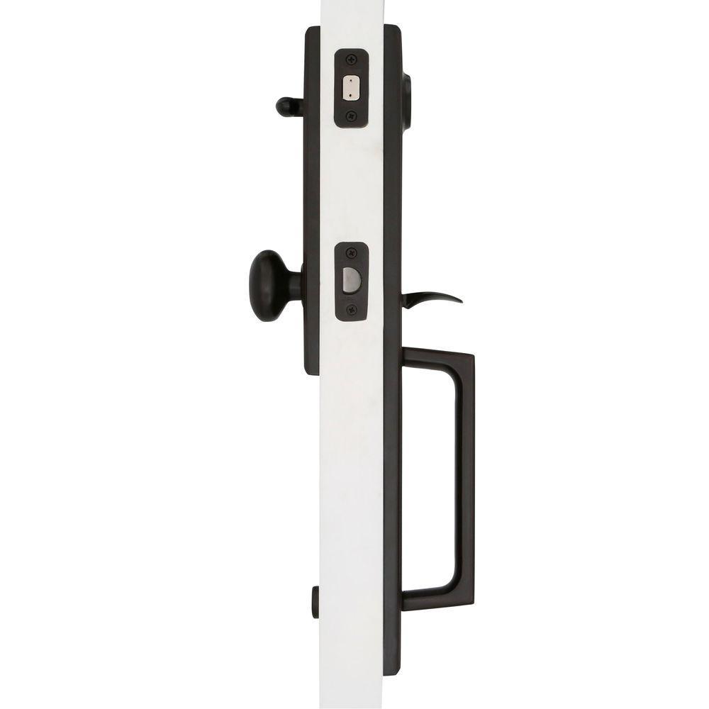 Elegance Single Cylinder Oil-Rubbed Bronze Woodward II Door Handleset with Impresa Knob - Super Arbor