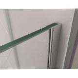 Prism Plus 42 in. x 42 in. x 74.75 in. Semi-Frameless Neo-Angle Hinged Shower Enclosure in Brushed Nickel with Base - Super Arbor