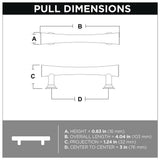 Drum 3 in. (76mm) Matte Black Drawer Pull - Super Arbor