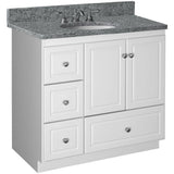 Ultraline 30 in. W x 21 in. D x 34.5 in. H Vanity with Left Drawers Cabinet Only in Satin White - Super Arbor