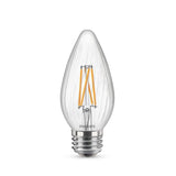 Philips 60-Watt Equivalent F15 Dimmable LED Post Light Bulb Soft White Clear with Warm Glow Light Effect (4-Pack)