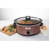 Diamond 7 Qt. Copper Slow Cooker with Tempered Glass Lid