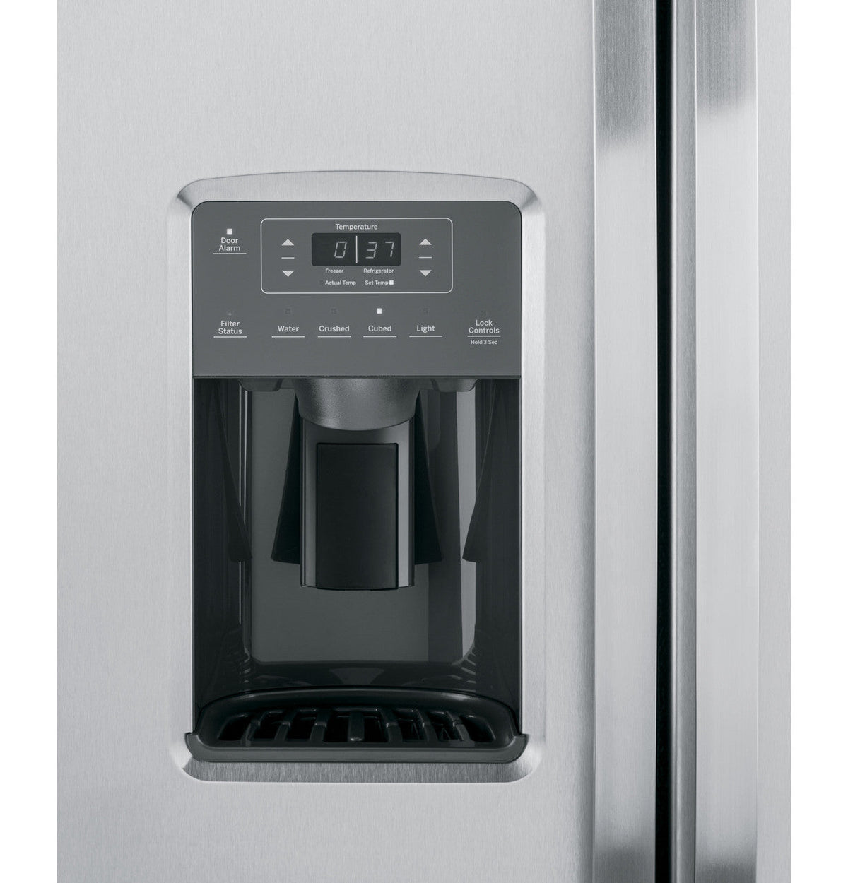 GE 25.3 cu. ft. Side-by-Side Refrigerator in Fingerprint Resistant Stainless Steel, GSS25GYPFS
