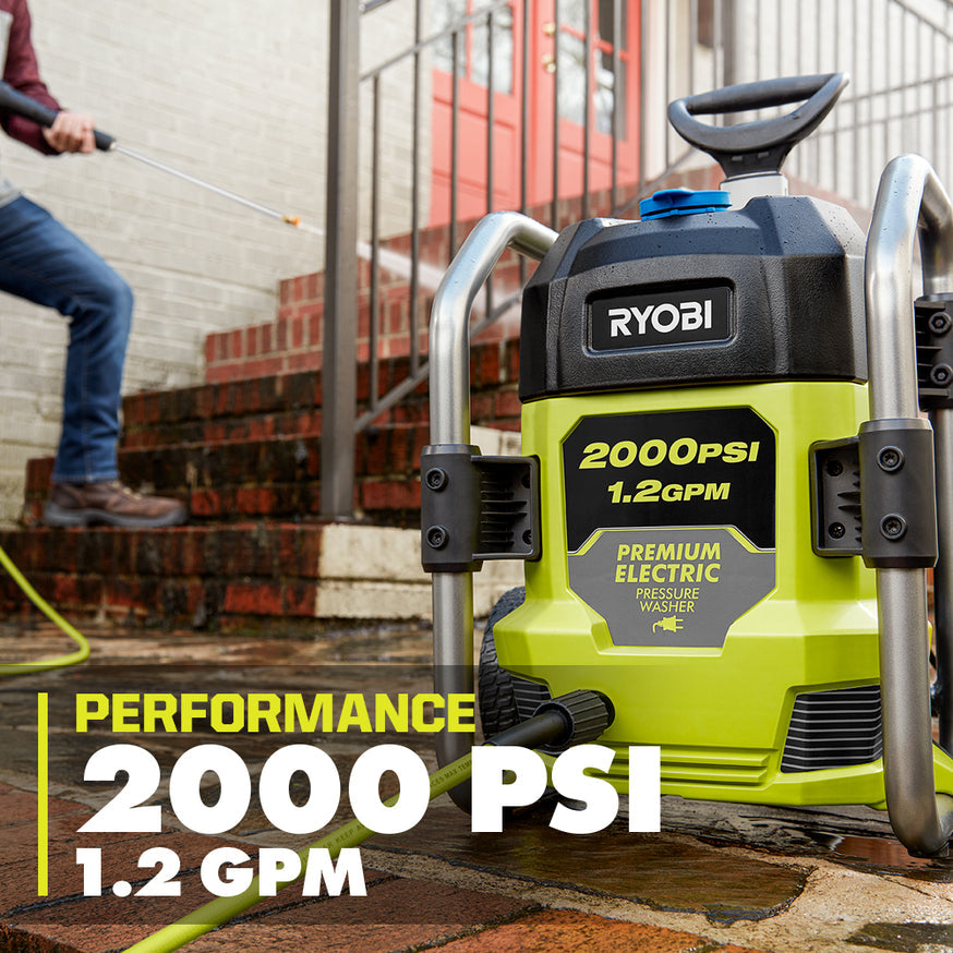 RYOBI 2,000 PSI 1.2 GPM Cold Water Electric Pressure Washer with 12 in. Surface Cleaner