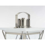 Progress Lighting Barlowe 1-Light Brushed Nickel 4x4 Deck Post Lantern