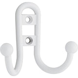 2-7/10 in. Satin Nickel Ball End Double Wall Hook (4-Pack)