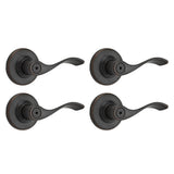 Balboa Satin Nickel Privacy Bed/Bath Door Lever with Microban Antimicrobial Technology - Super Arbor