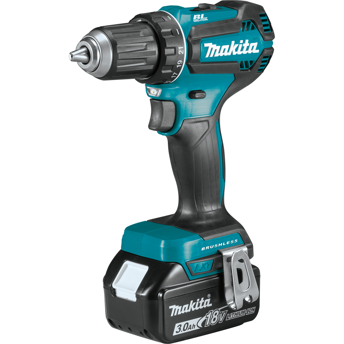 Makita 18V LXT Lithium‑Ion Compact Brushless Cordless 1/2 in. Driver‑Drill Kit with (1) 3.0Ah Battery (XFD131)