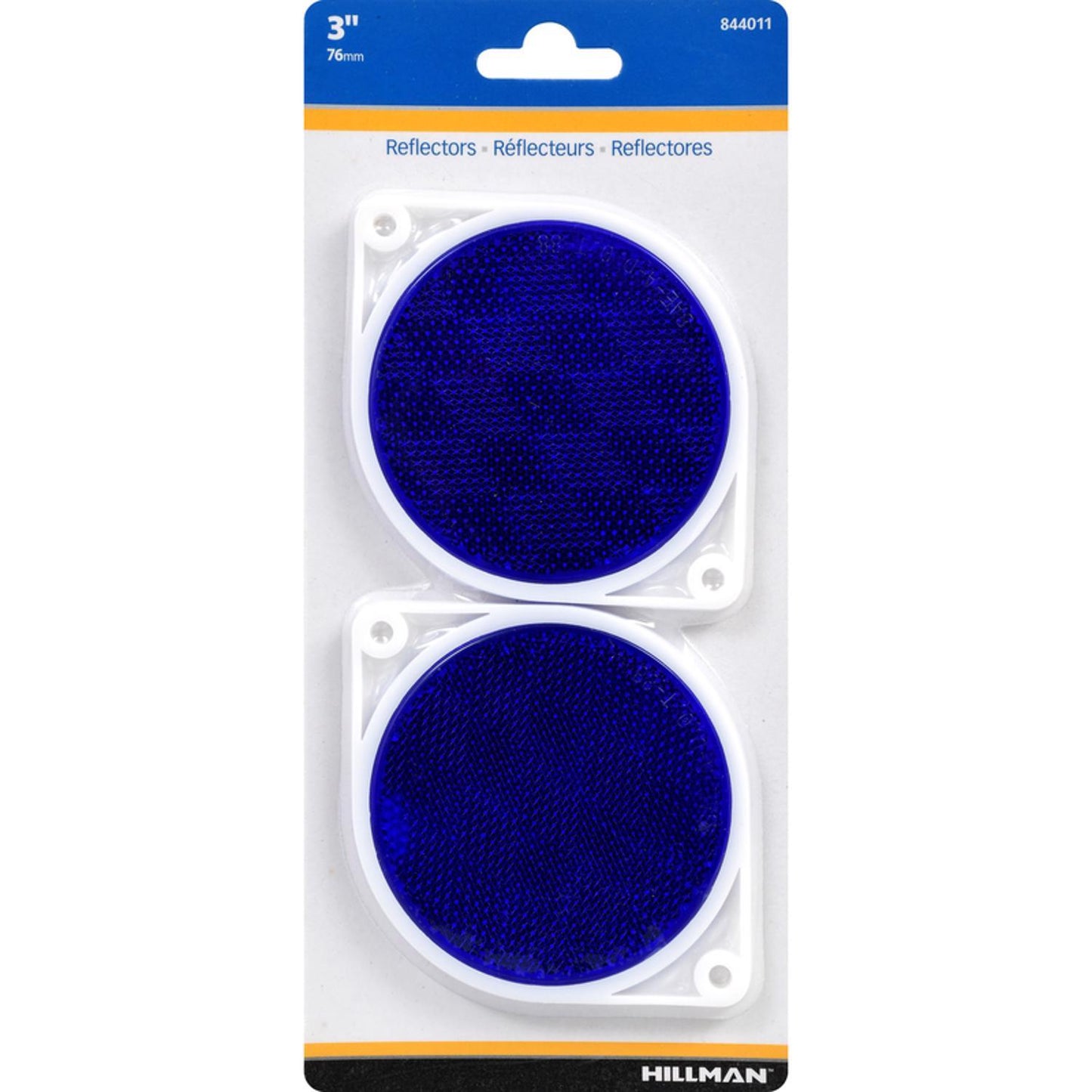 Hillman 3 in. Round Blue Reflectors, 2-Pack