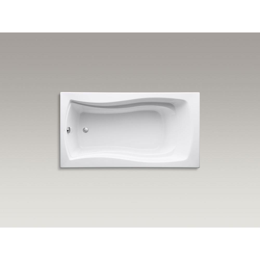 Mariposa 5.5 ft. Reversible Drain Drop-In Acrylic Soaking Tub in White - Super Arbor