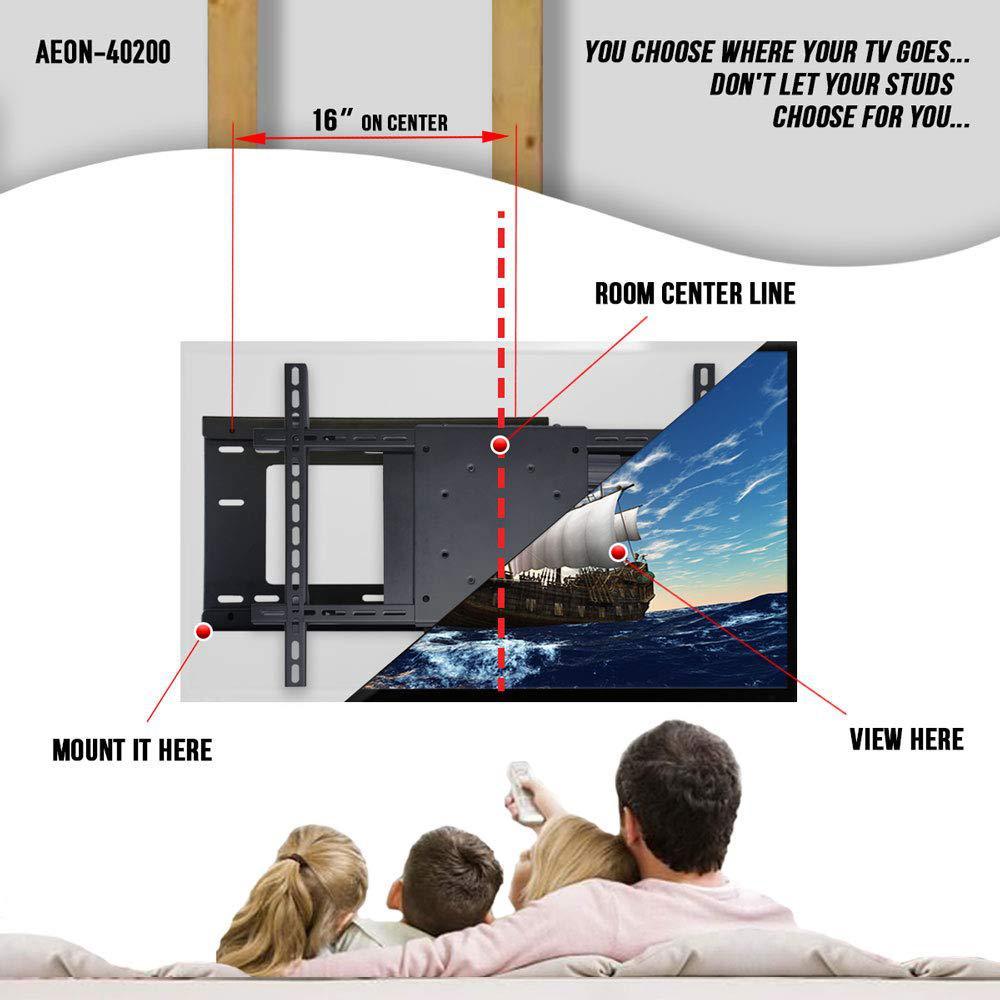 Full Motion TV Wall Mount with Included HDMI Cable, Fits 37 in. - 70 in. TV and VESA Compatible 600 mm x 400 mm - Super Arbor
