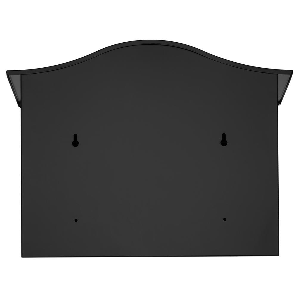 Saratoga Black Wall-Mount Lockable Mailbox - Super Arbor