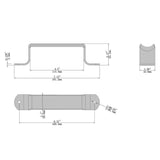 6-1/2 in. Black Heavy Duty Door Pull