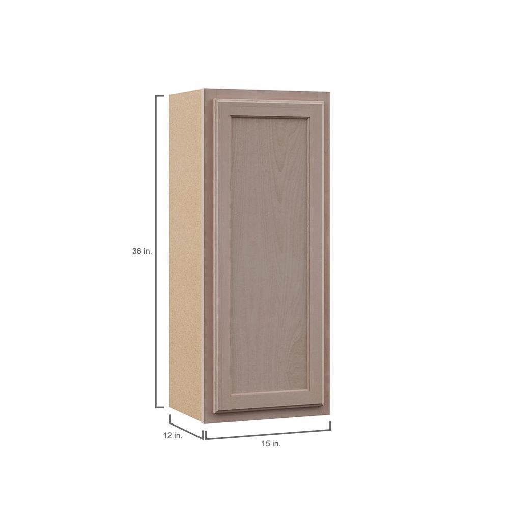 Hampton Assembled 15x36x12 in. Wall Cabinet in Unfinished Beech - Super Arbor