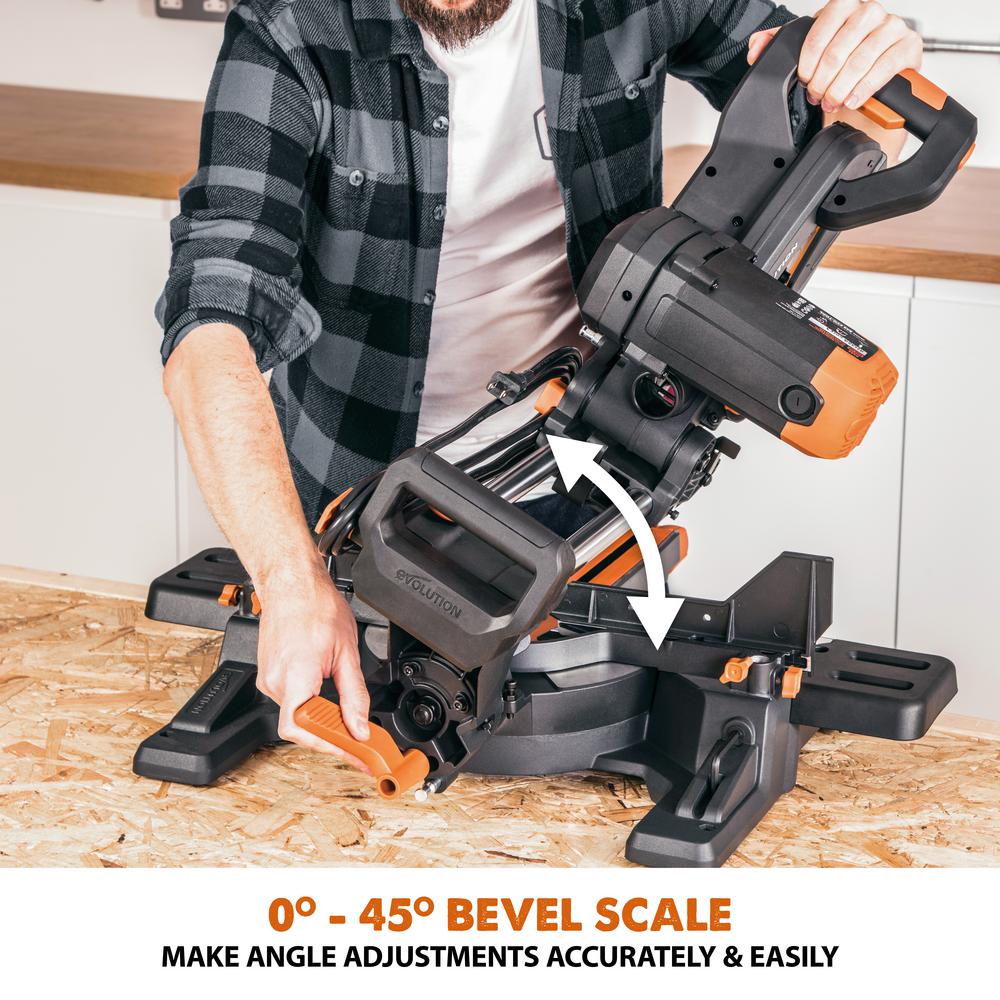 15 Amp 10 in. Dual Bevel Sliding Miter Saw with Laser Guide, Dust Bag, 13 ft. Power Cord, and 28-T Multi-Material Blade - Super Arbor