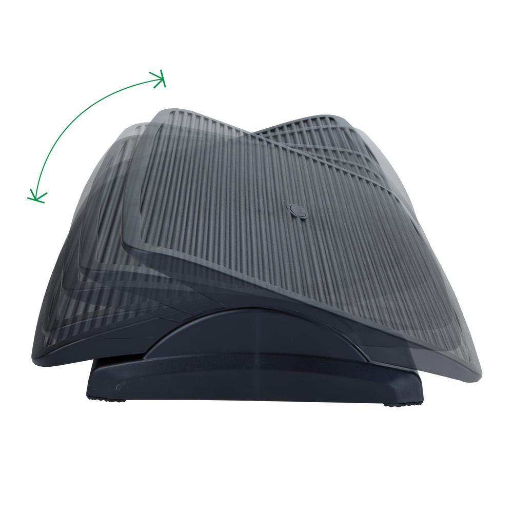 Black Adjustable Height Ergonomic Foot Rest - Super Arbor