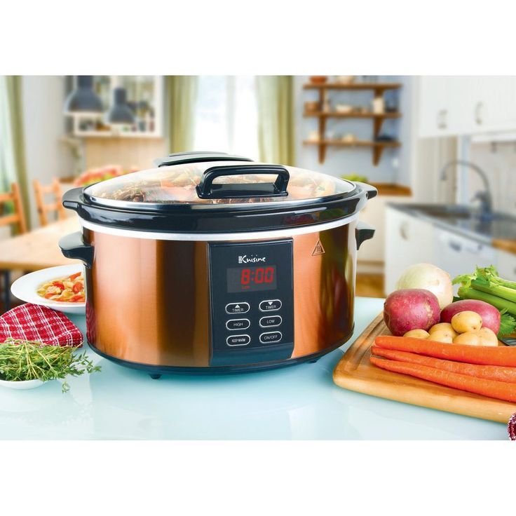 6 Qt. Copper Electric Digital Slow Cooker