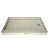 Redi Base 30 in. x 60 in. Single Threshold Shower Base with Left Drain and Polished Chrome Drain Plate - Super Arbor