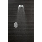 1-Spray 6 in. Single Wall Mount Fixed Shower Head in Chrome - Super Arbor