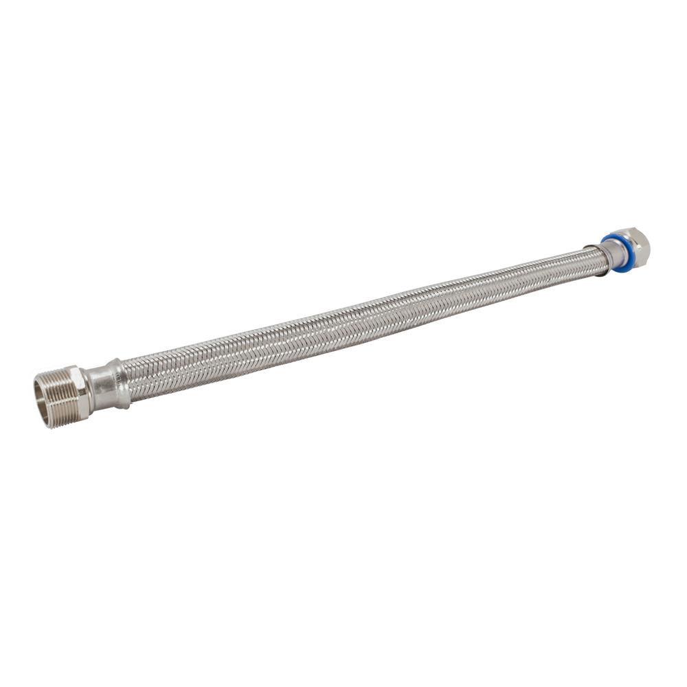 Water-Flex 3/4 in. MIP x 3/4 in. FIP x 18 in. Steel-Flex Flexible Stainless Steel Connector - Super Arbor