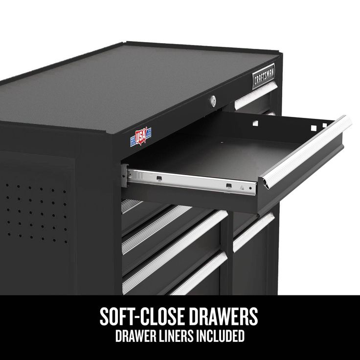 CRAFTSMAN 51.2-in L x 37.5-in H 8-Drawers Rolling Black Wood Work Bench