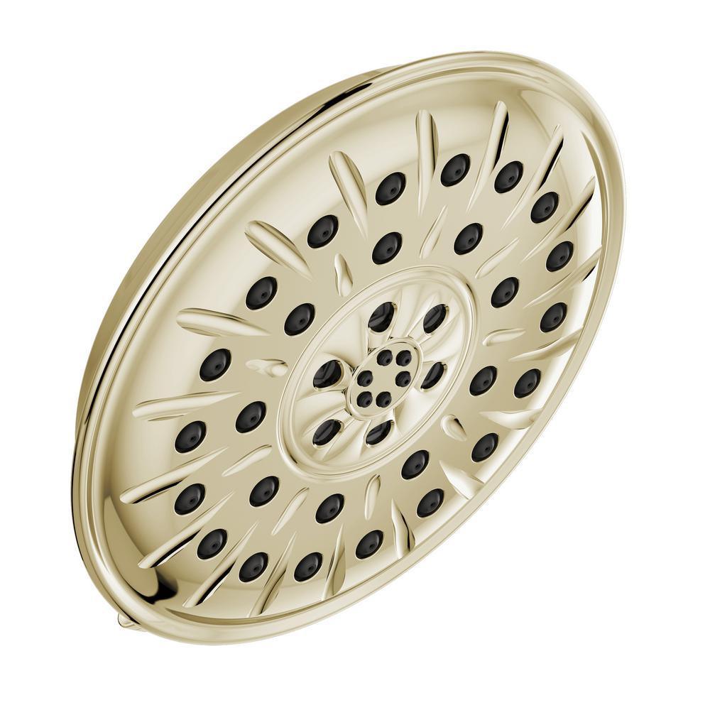 4-Spray 8.3 in. Single Wall Mount Fixed H2Okinetic Shower Head in Matte Black - Super Arbor