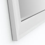28 in. W x 36 in. H (M1) Framed Rectangular Deluxe Glass Bathroom Vanity Mirror in Matte White