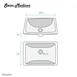 Swiss Madison Plaisir 18 in. Rectangular Under-Mount Bathroom Sink in White